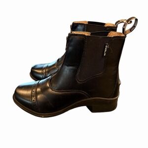 Dublin‎ Altitude Women's Leather Front Zip Paddock Boots Black Size 7 Equestrian